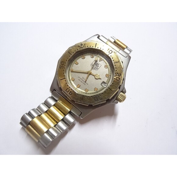 34mm TAG Heuer 3000 Pro 934.213 MidSize 2Tone Gold Steel 200M Quartz Dive Watch - Picture 4 of 14